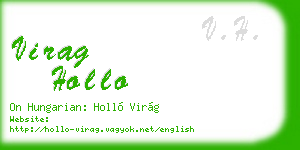 virag hollo business card
