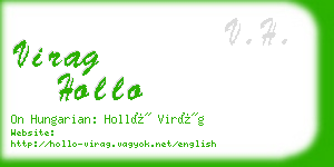 virag hollo business card